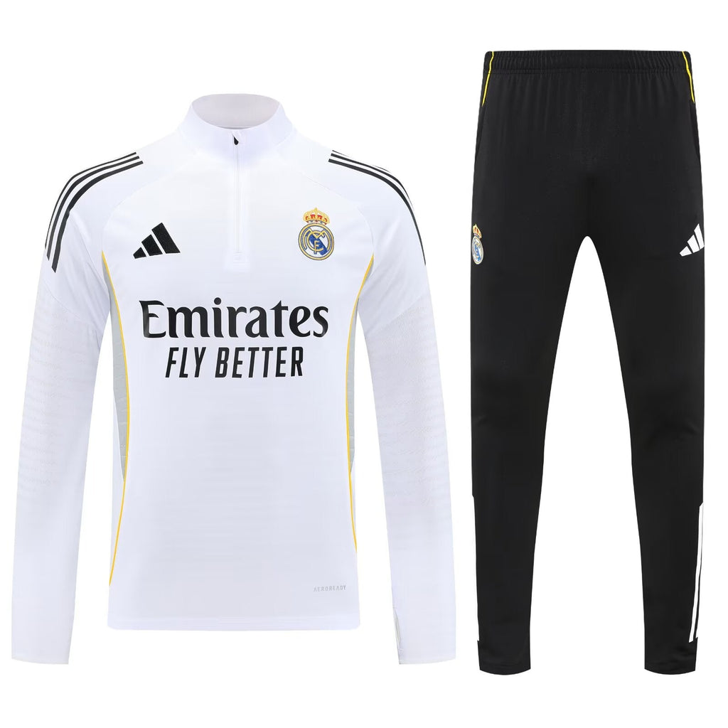 Conjunto Treino Real Madrid I 25/26 Adidas - Branco