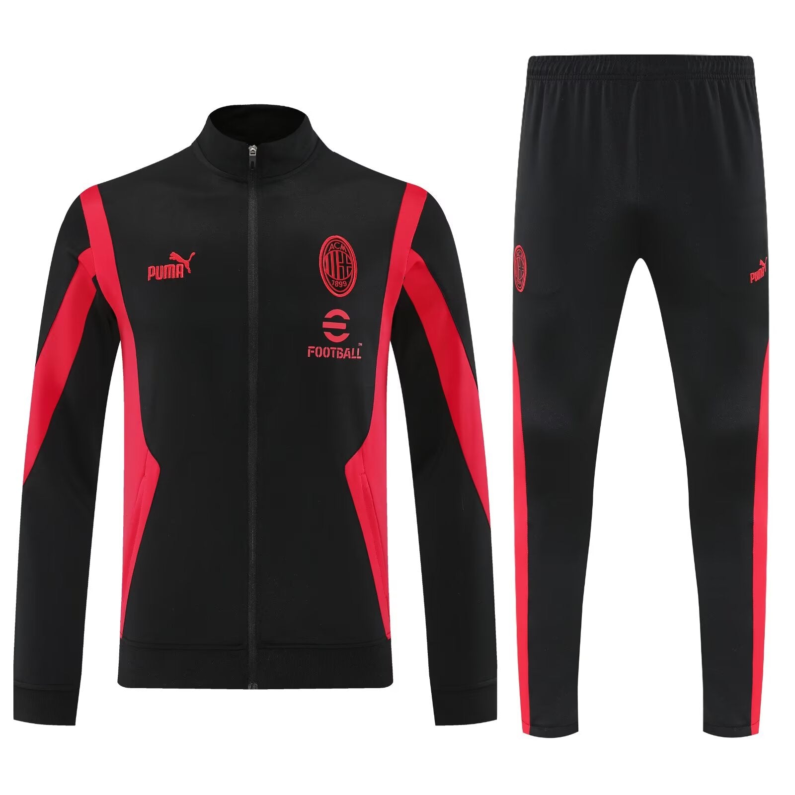 Conjunto Treino Milan 25/26 Puma - Preto e Vermelho