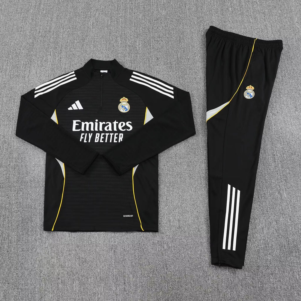 Conjunto Treino Real Madrid I 25/26 Adidas - Preto