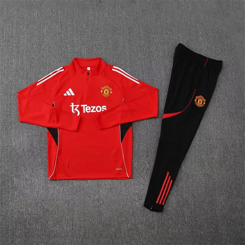 Conjunto Treino Manchester United I 25/26 Adidas - Vermelho
