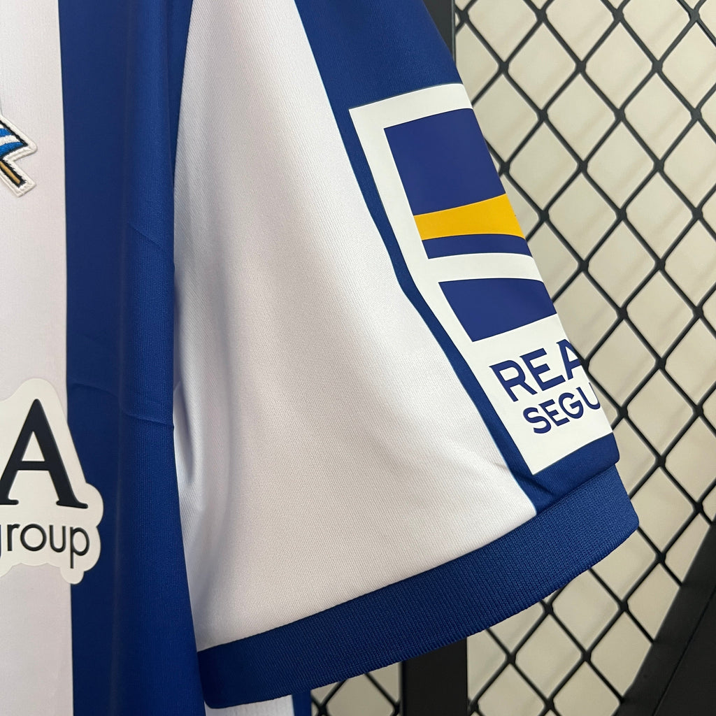Camisa Real Sociedad Home 24/25 - Macron Torcedor Masculina