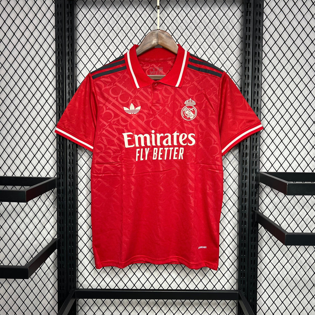 Camisa Real Madrid Vermelha 24/25 - Adidas - Torcedor - Masculina