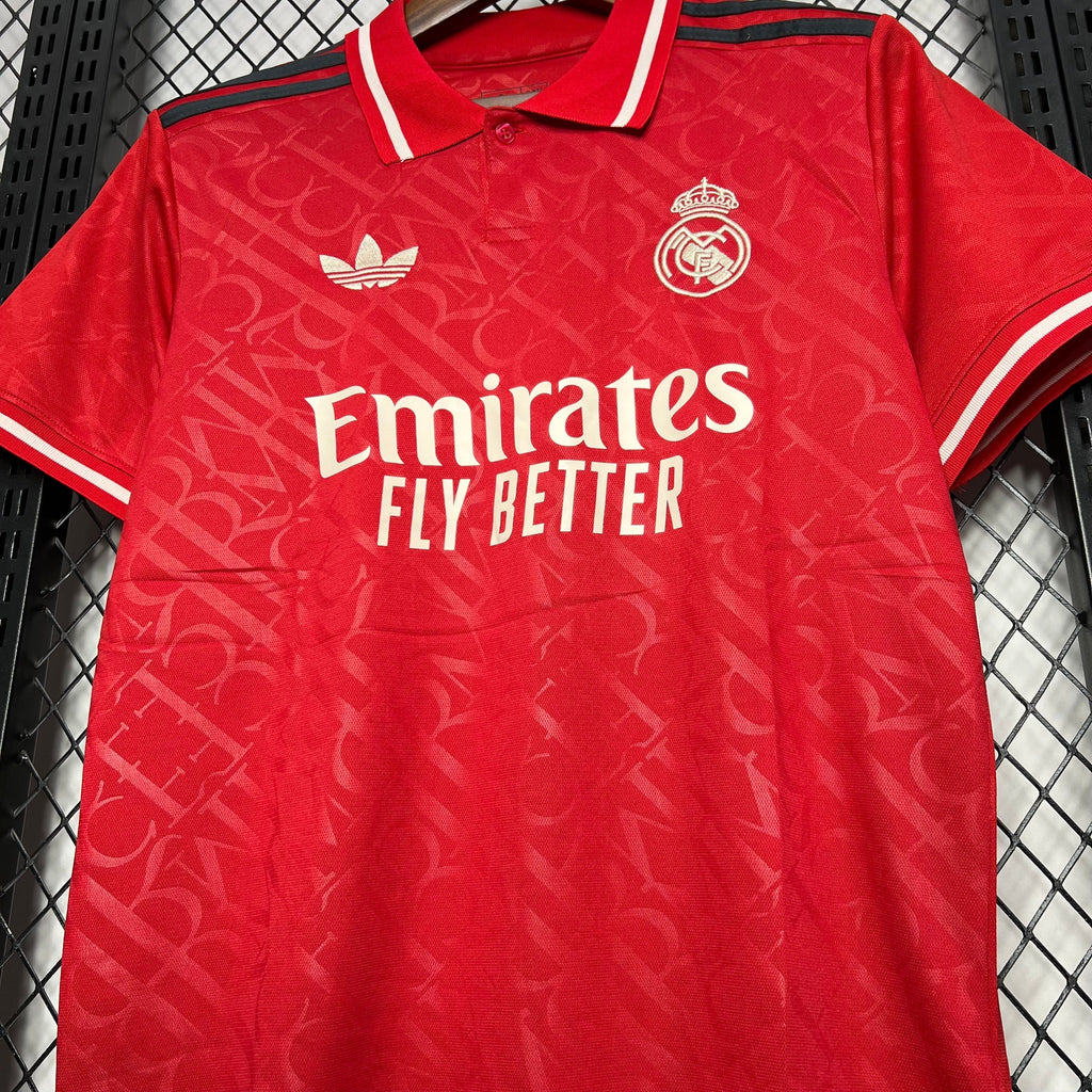 Camisa Real Madrid Vermelha 24/25 - Adidas - Torcedor - Masculina