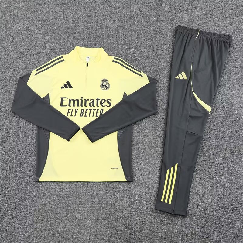 Conjunto Treino Real Madrid 25/26 Adidas - Amarelo