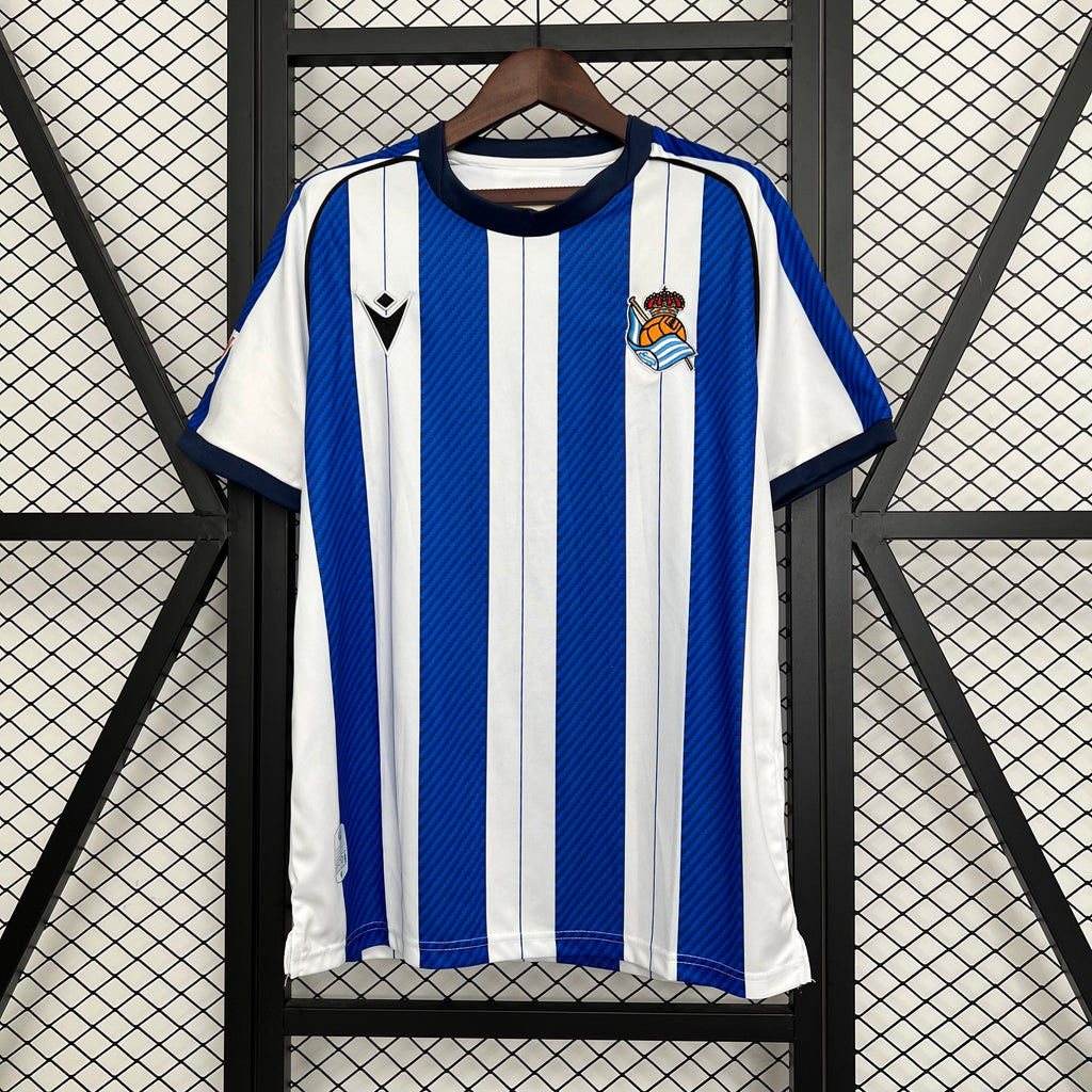 Camisa Real Sociedad Home 25/26 - Macron - Torcedor - Masculina