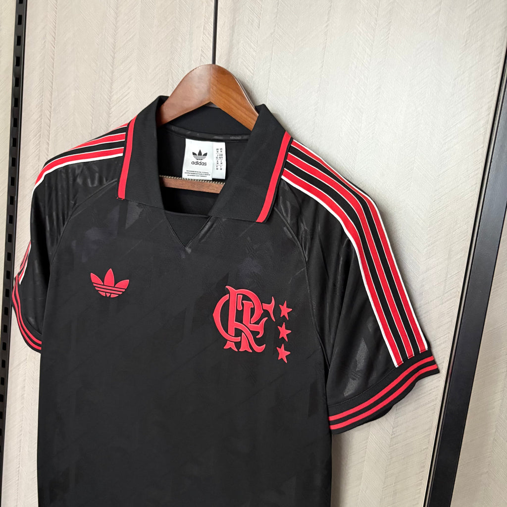 Camisa Flamengo Retro Black 25/26 Adidas - Torcedor