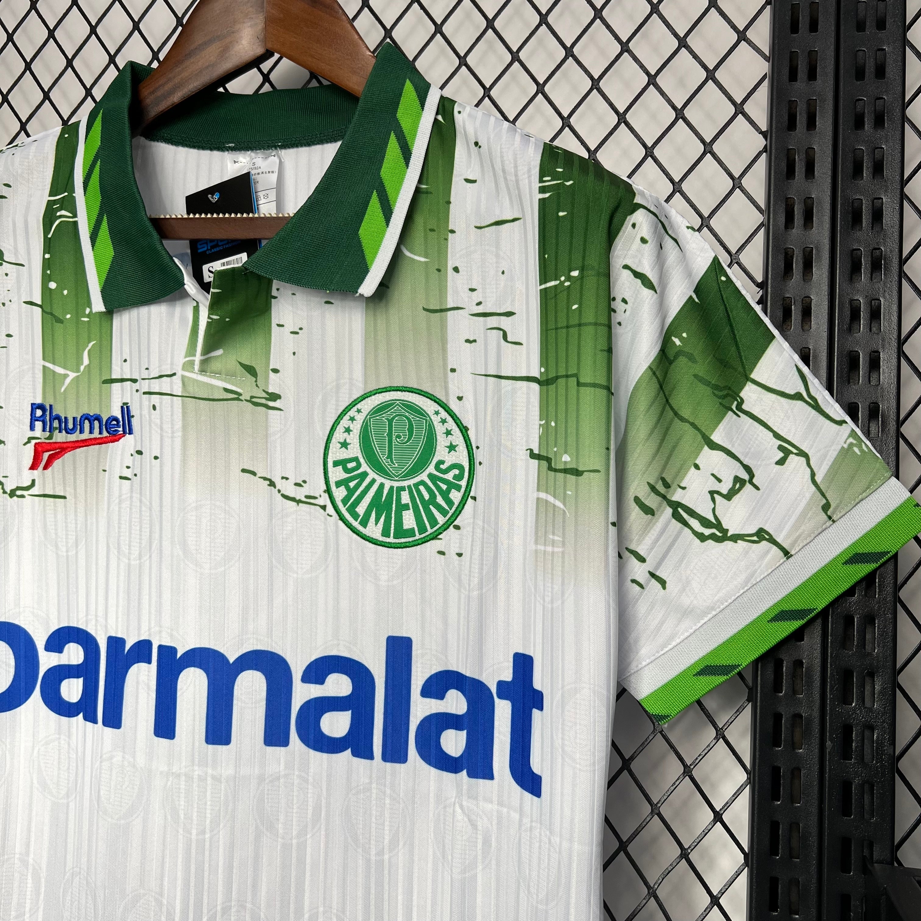 Camisa Palmeiras Retrô 1996 - Rhumell - Branco e Verde