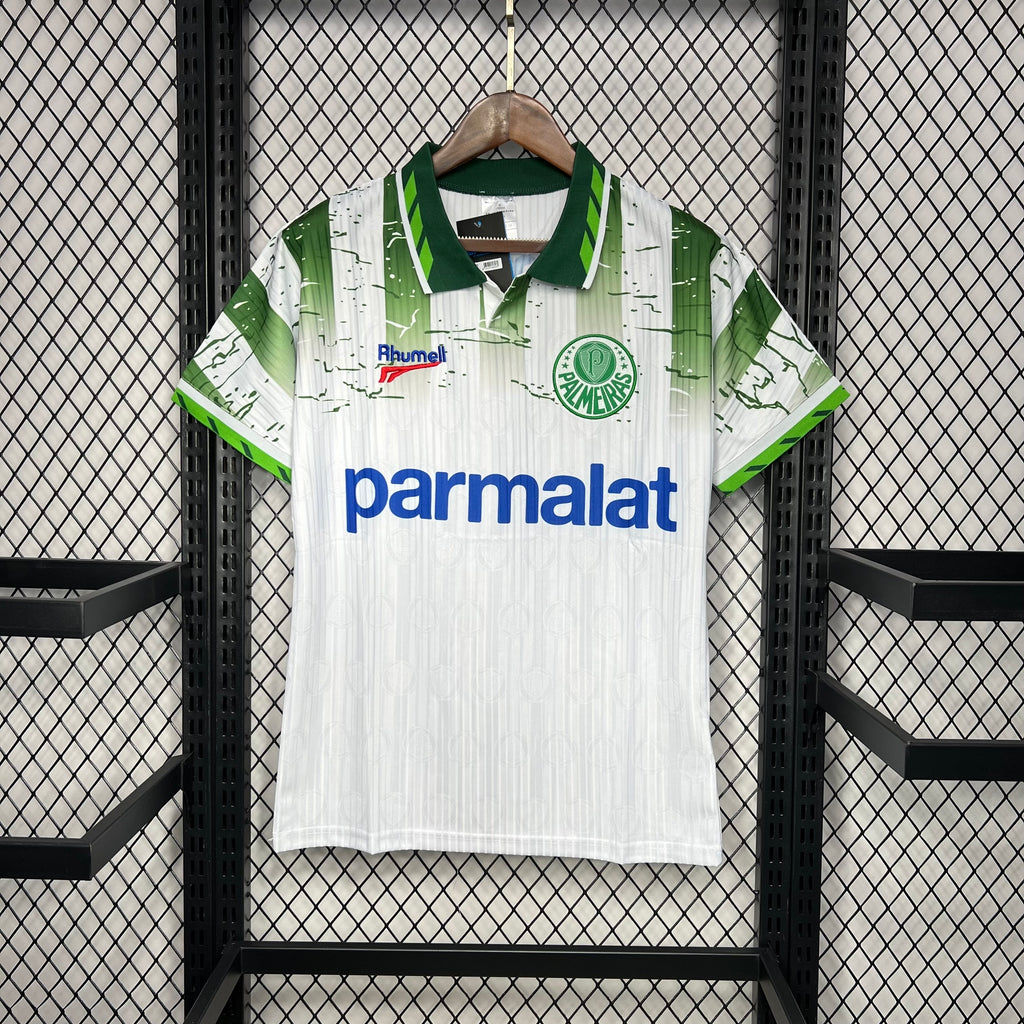 Camisa Palmeiras Retrô 1996 - Rhumell - Branco e Verde
