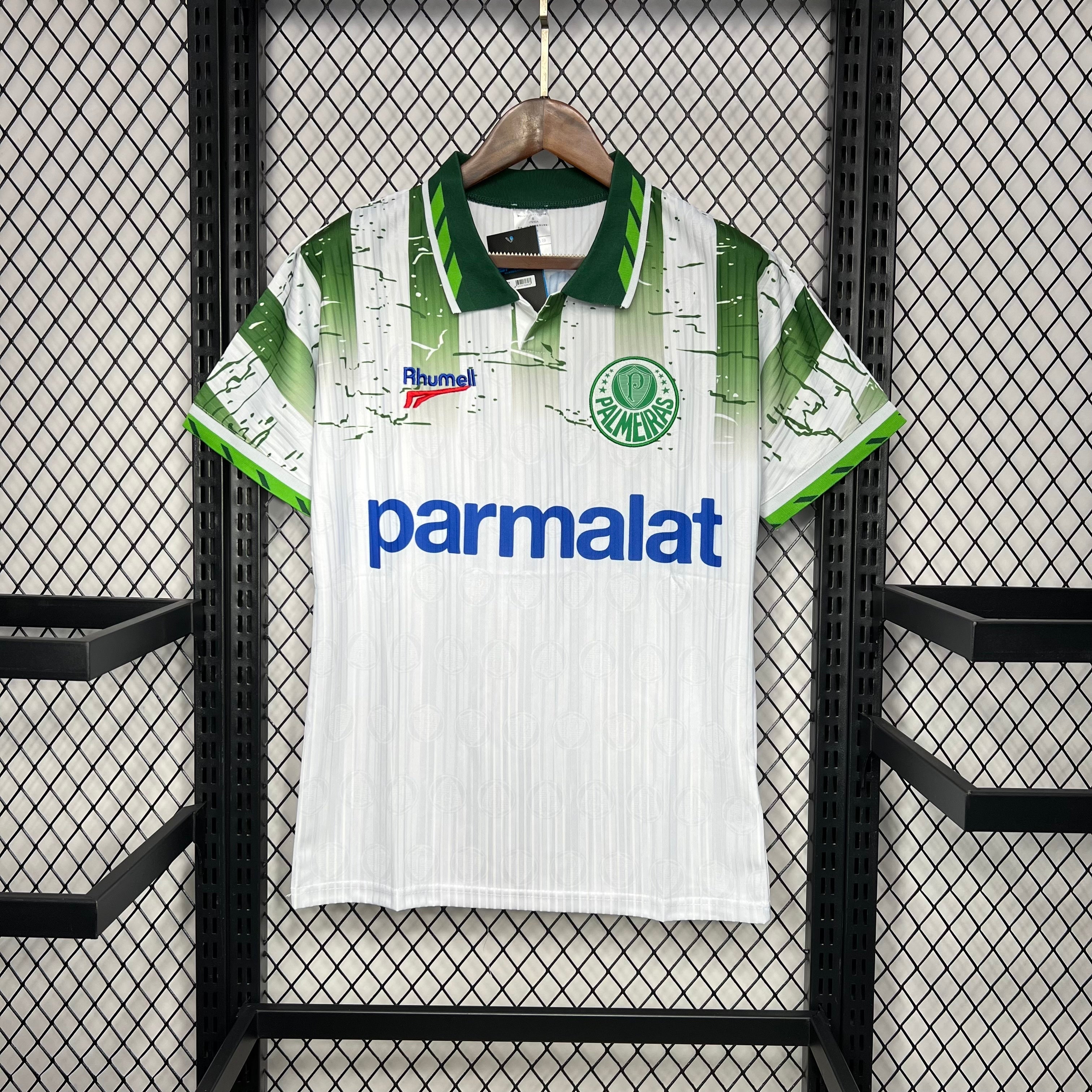 Camisa Palmeiras Retrô 1996 - Rhumell - Branco e Verde