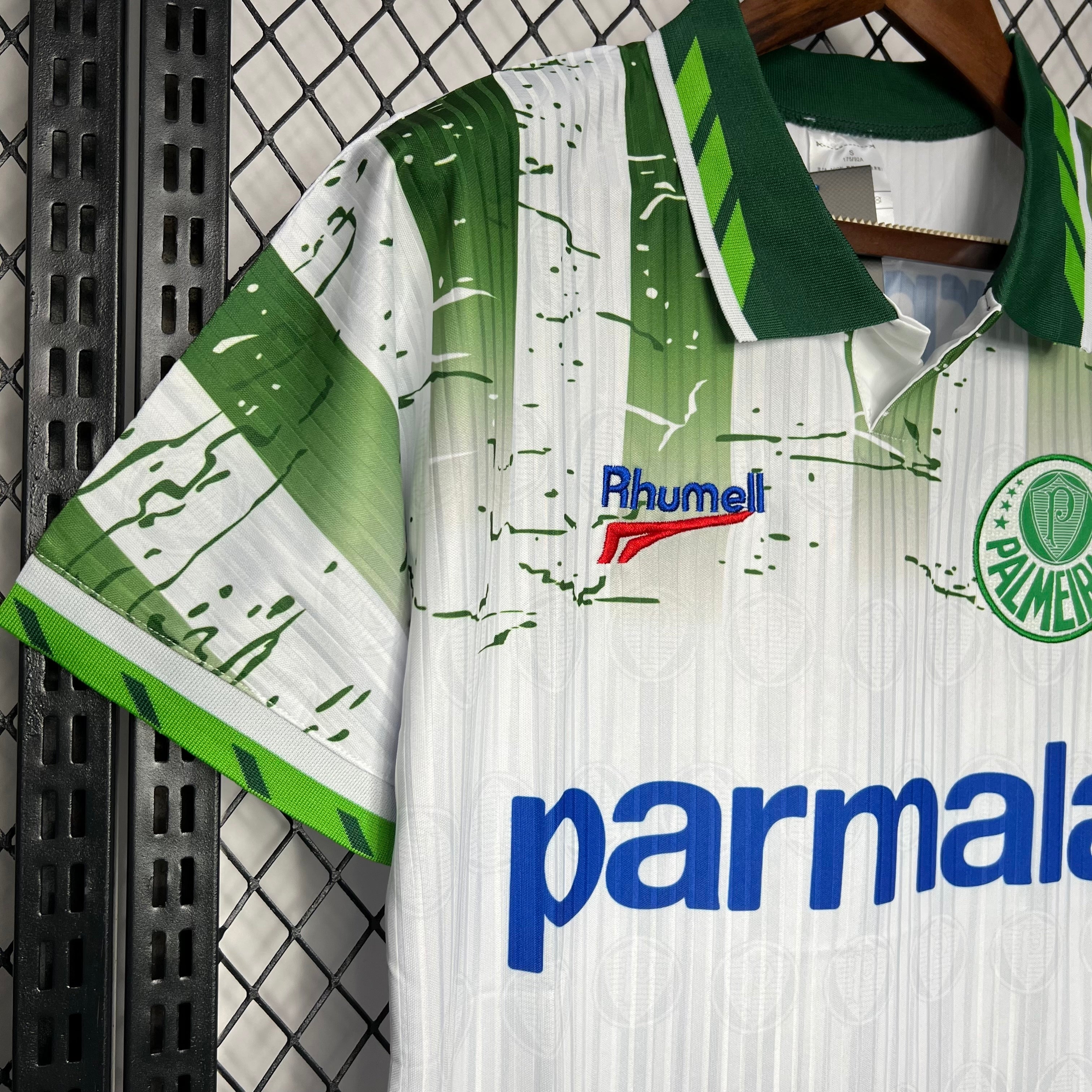 Camisa Palmeiras Retrô 1996 - Rhumell - Branco e Verde