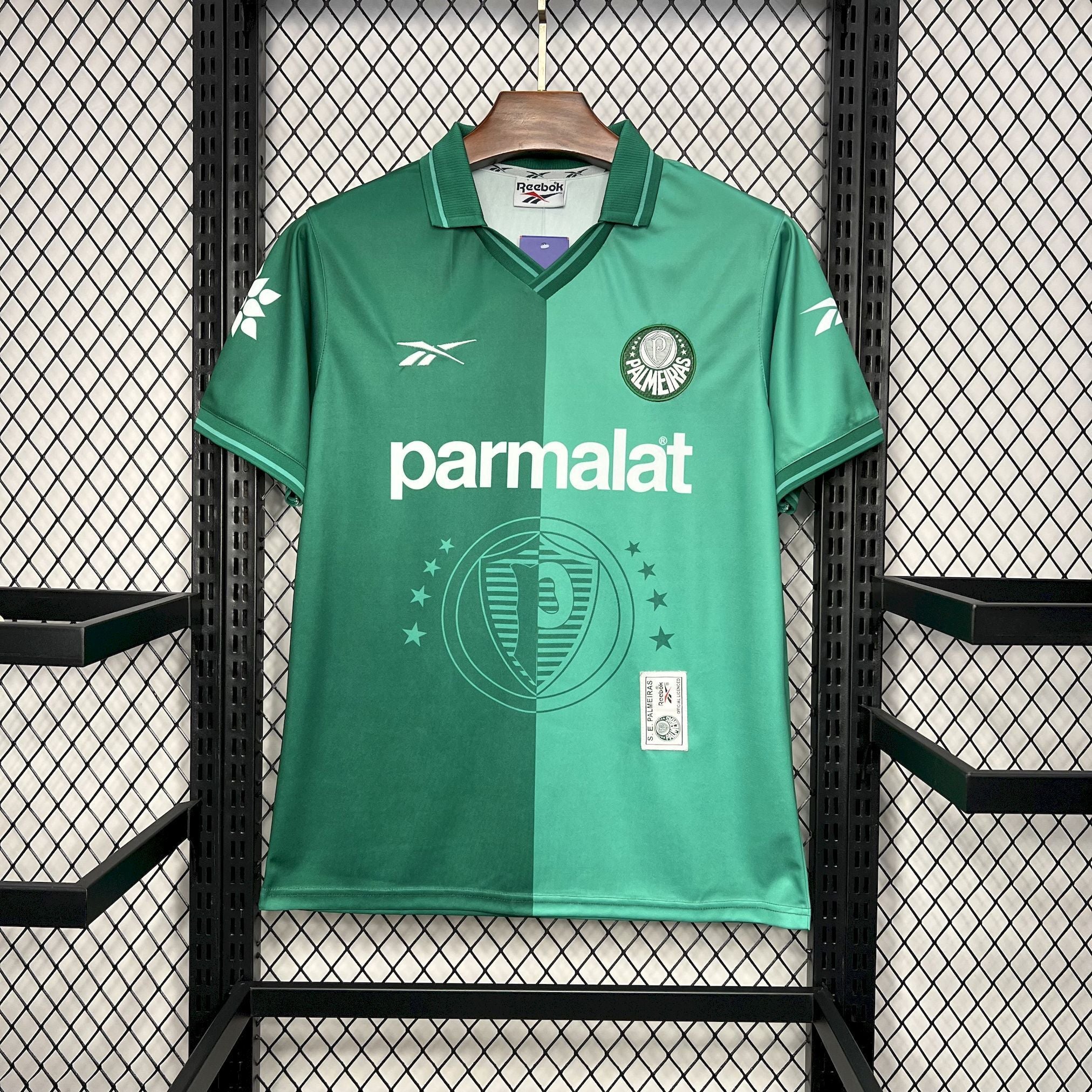 Camisa Palmeiras Retrô 1997 - Reebok - Verde e Branco
