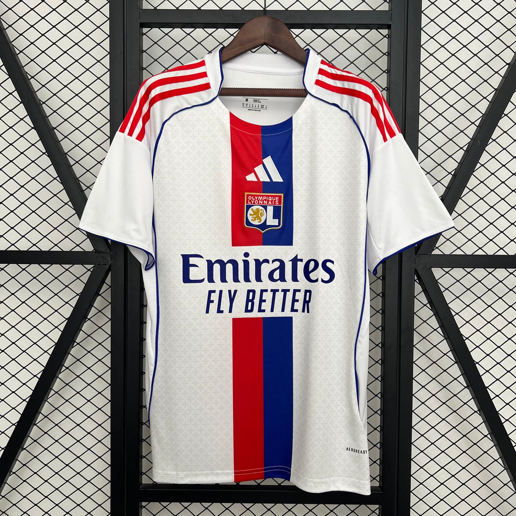 Camisa Lyon Home 25/26 - Adidas - Torcedor - Masculina