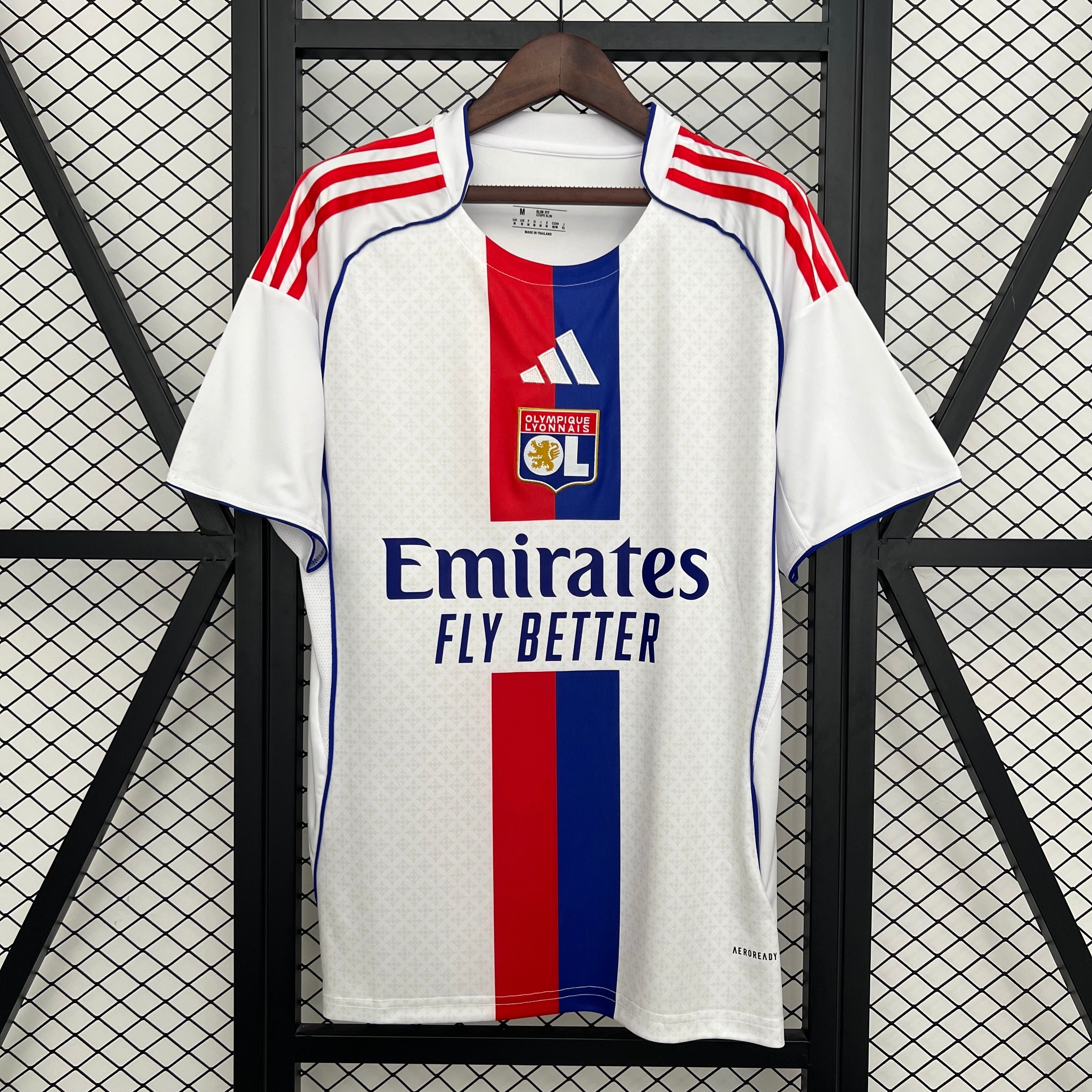 Camisa Lyon Home 25/26 - Adidas - Torcedor - Masculina
