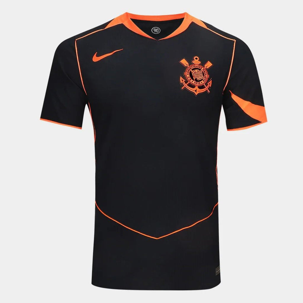 Camisa Corinthians III 25/26 Torcedor - Nike Total 90 - Masculina - Preto com Laranja