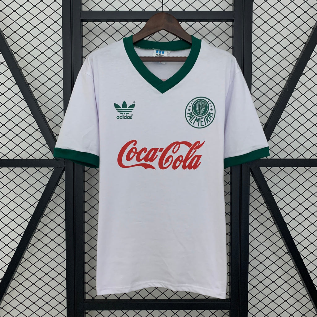 Camisa Palmeiras Retrô 1991 - Adidas - Coca Cola - Branca e Verde