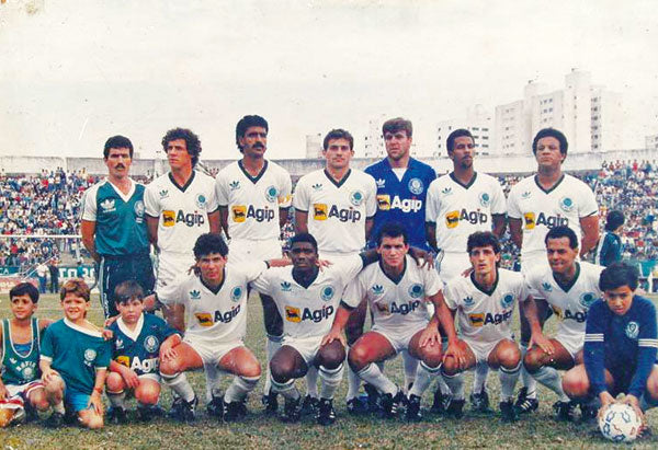 Camisa Palmeiras Retrô 1991 - Adidas - Coca Cola - Branca e Verde